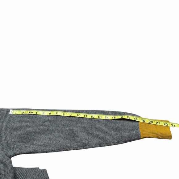 Veronica Beard Sweater Women's S Nelda Wool Cashmere Gray Waffle Knit Colorblock - Picture 8 of 12